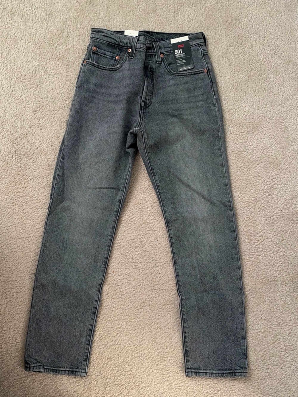 Levi's 501 Women's Jeans in Washed Black - Classic Straight Fit